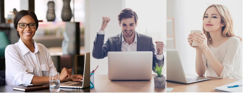 Happy, Successful Screenwriters Illustration